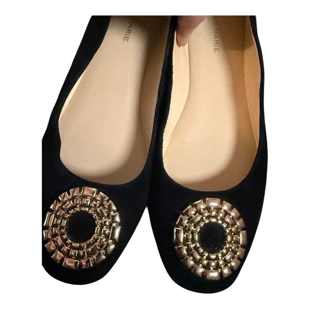 Alex Marie Azalea Black Suede Flat Shoes, size 8 - Picture 7 of 8